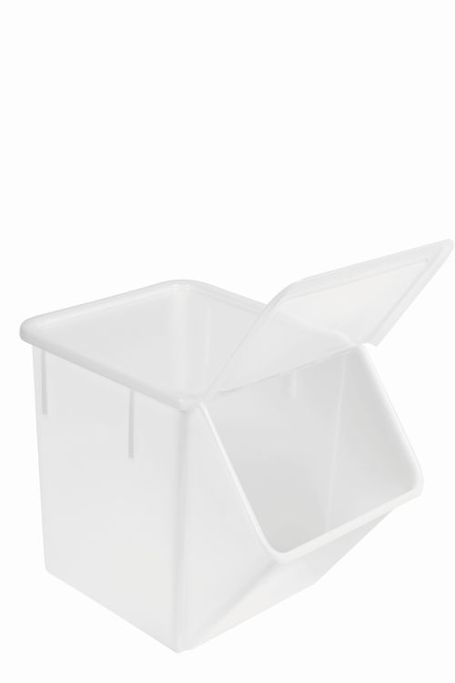 Bac à ingrédients 40 l avec couvercle basculant blanc