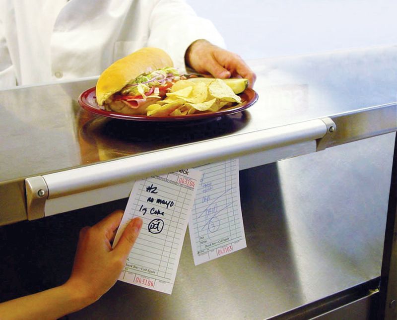 Barre accroche tickets et notes restaurants 305 mm
