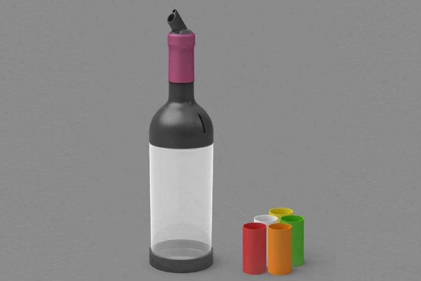 Bouteille Fifo et bec verseur pour bars