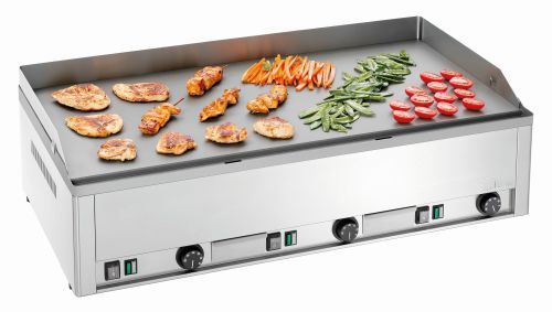 Plancha électrique 3 zones chauffantes lisses