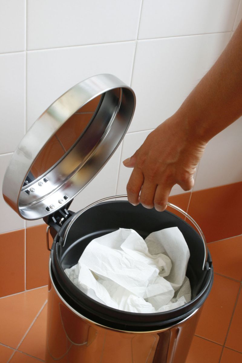 Poubelle inox avec seau intégré