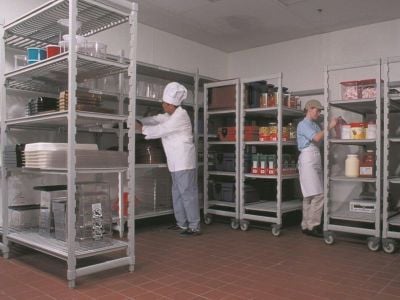 Rayonnage alimentaire grand volume
