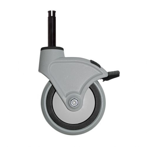 Roue avec frein pour chariot hôtelier