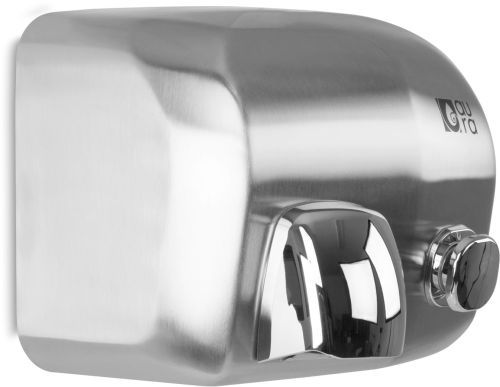 Sèche mains inox professionnel à bouton