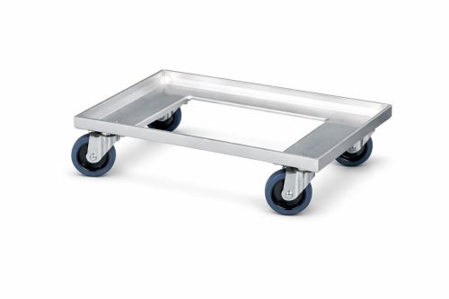 Socle rouleur en inox pour conteneur