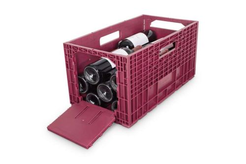 Caisse à vin pliable 12 bouteilles – Polypropylène empilable