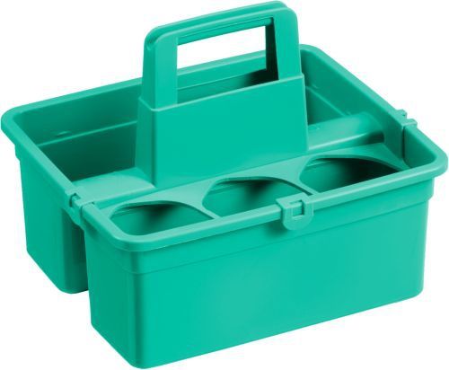 Cassette verte porte flacons sur chariot