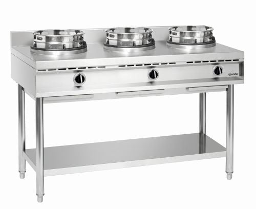 Plaque de cuisson wok gaz 3 feux