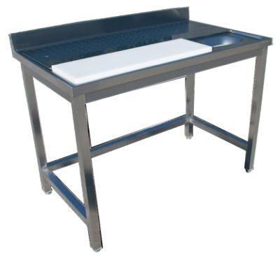 Table de préparation en inox pour viande et poisson